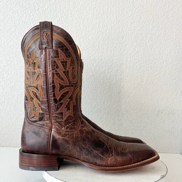 NEW Rod Patrick Mens Cowboy Boots 15AAAA Perro Loco Brown Square Toe Western - Picture 2 of 12